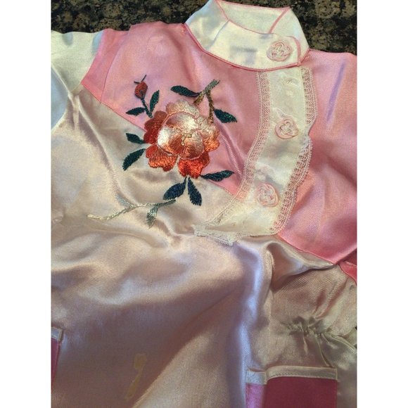 Vintage Child’s Asian Silk  Embroidered Pajama Set - Picture 8 of 12